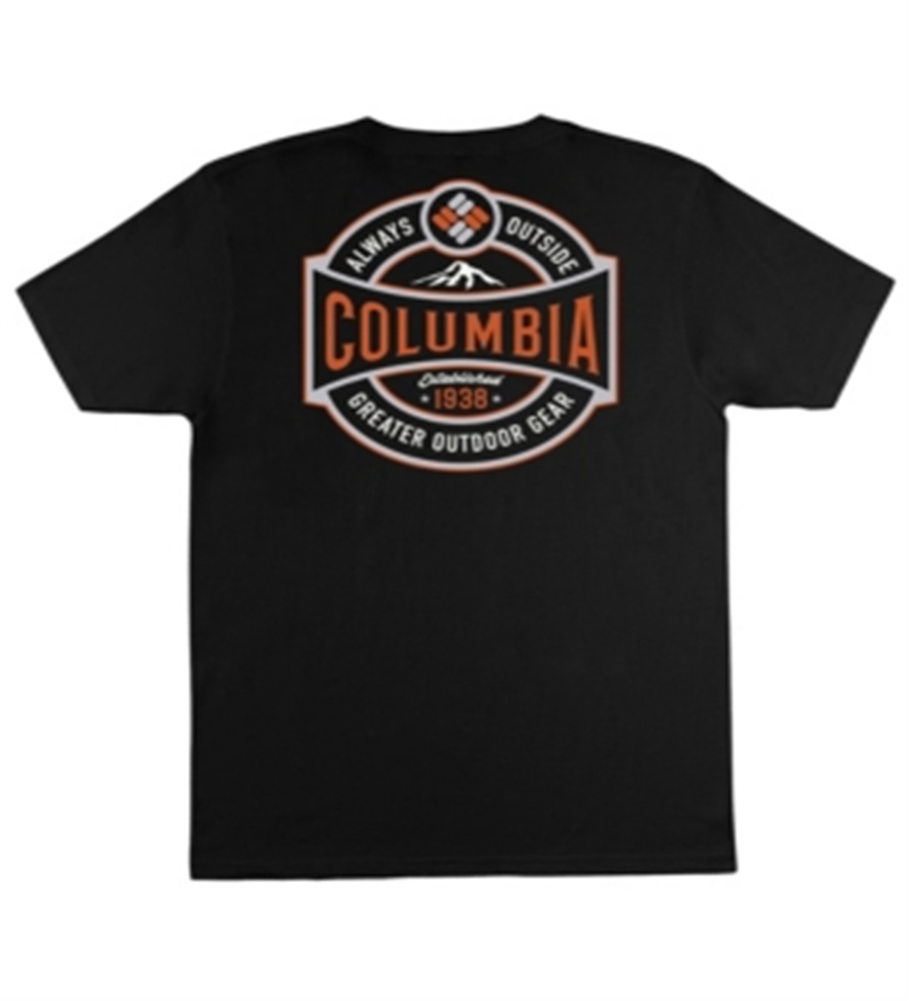 Columbia Men's Brews Short Sleeve T-shirt Black Size X-Large