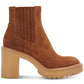 Dolce Vita Women's Waterproof Block Heel Bootie Brown Size 6 M