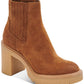 Dolce Vita Women's Caster H2o Waterproof Block Heel Bootie Brown Size 9 M
