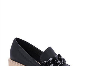 Dolce Vita Haris Platform Loafer in Black Leather Size 9