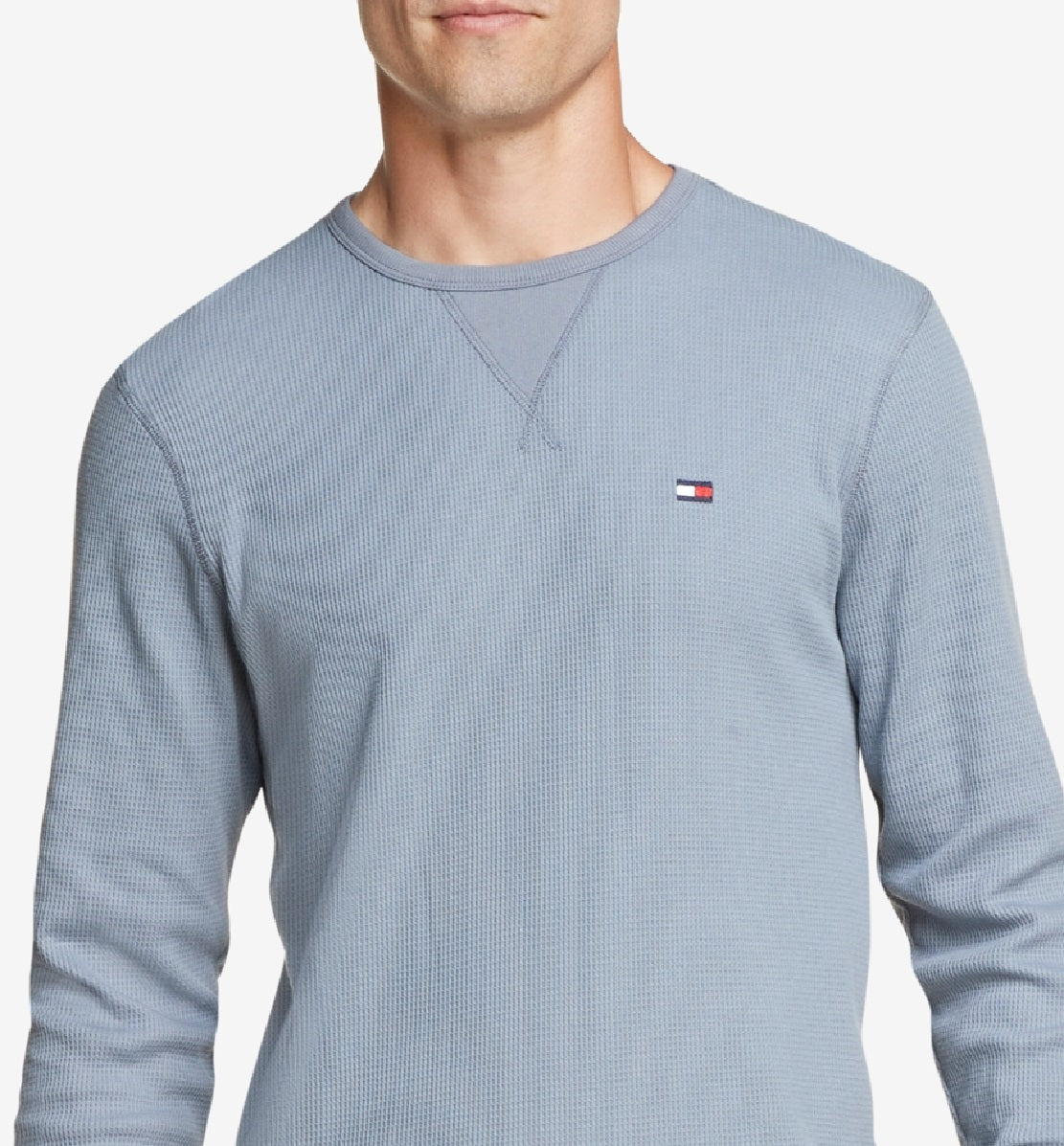 Tommy Hilfiger Men's Long Sleeve Thermal Shirt Gray Size Medium