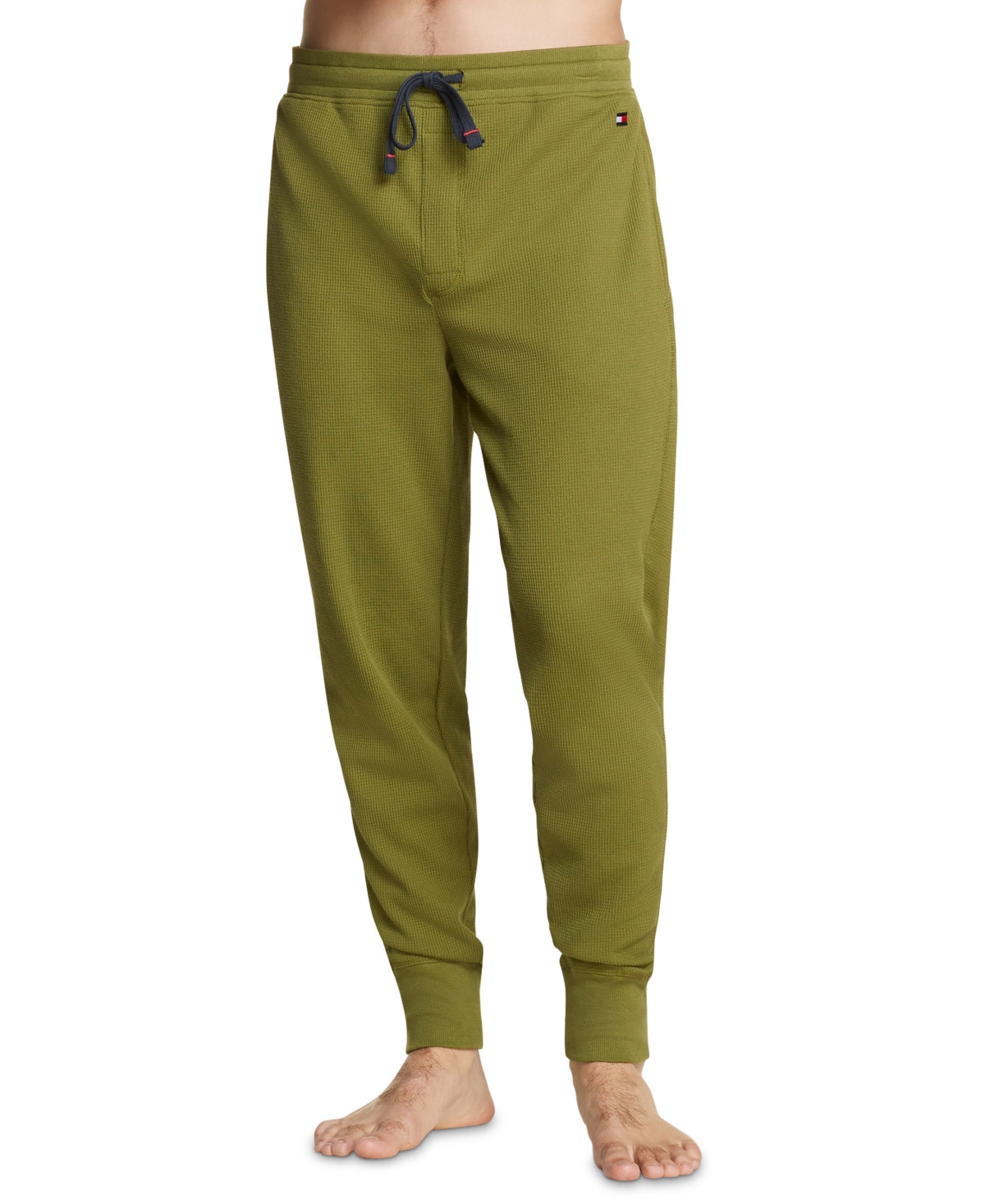 Tommy Hilfiger Men's Thermal Joggers Green Size XX-Large