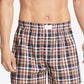 Tommy Hilfiger Men's 3 Pk Classic Printed Cotton Poplin Boxers Blue Size XL