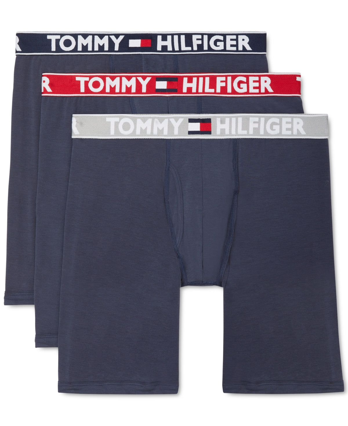 Tommy Hilfiger Men's 3 Pk Comfort Evolve Boxer Briefs Blue Size Large
