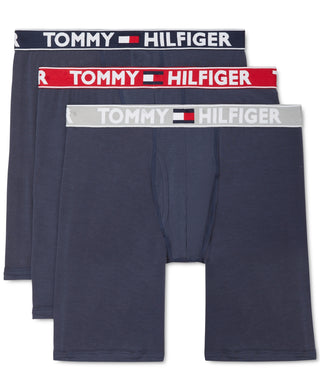 Tommy Hilfiger Men's 3 Pk Comfort Evolve Boxer Briefs Blue Size Large