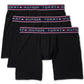 Tommy Hilfiger Men's 3 Pk Stretch Moisture Wicking Boxer Briefs Black Size Medium