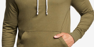 Tommy Hilfiger Men's Modern Essentials Brushed Back Fleece Lounge Hoodie Green Size Medium