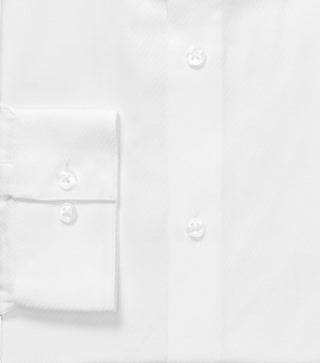 Calvin Klein Men's Steel Slim Fit Wrinkle Free Herringbone Dress Shirt White Size 15.5X32X33