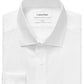 Calvin Klein Men's Steel Slim Fit Wrinkle Free Herringbone Dress Shirt White Size 15.5X34X35