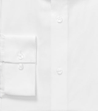 Calvin Klein Men's Steel Slim Fit Wrinkle Free Herringbone Dress Shirt White Size 15.5X34X35