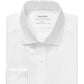 Calvin Klein Men's Slim Fit Wrinkle Free Herringbone Dress Shirt White Size 16X34X35