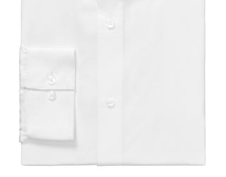 Calvin Klein Men's Slim Fit Wrinkle Free Herringbone Dress Shirt White Size 16X34X35