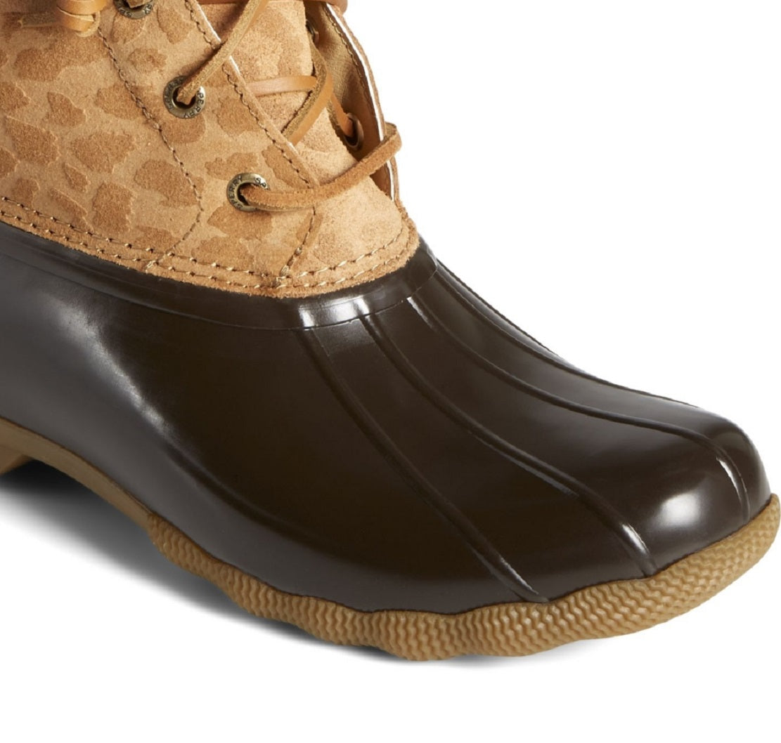 Sperry Women's Saltwater Duck Booties Brown Size 7.5 M