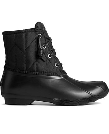 Sperry Women's Saltwater Seacycled Booties Black Size 8.5 M