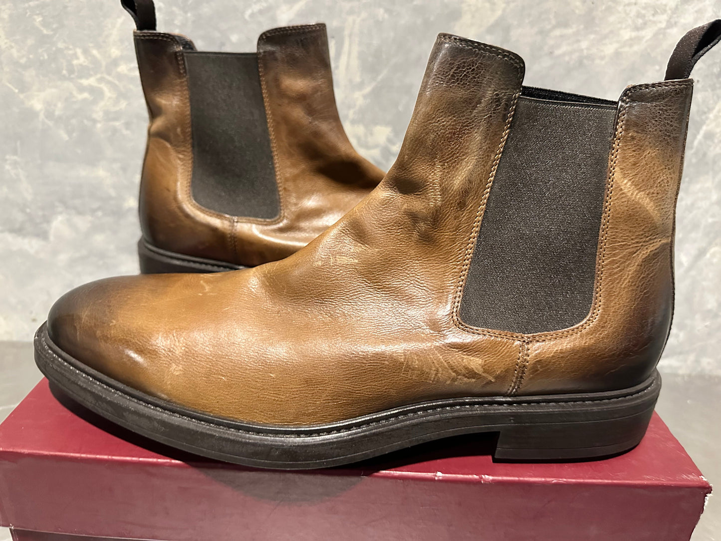 To Boot New York Men's Julius Chelsea Boot In Todi Brandy At Nordstrom Brown Size 12