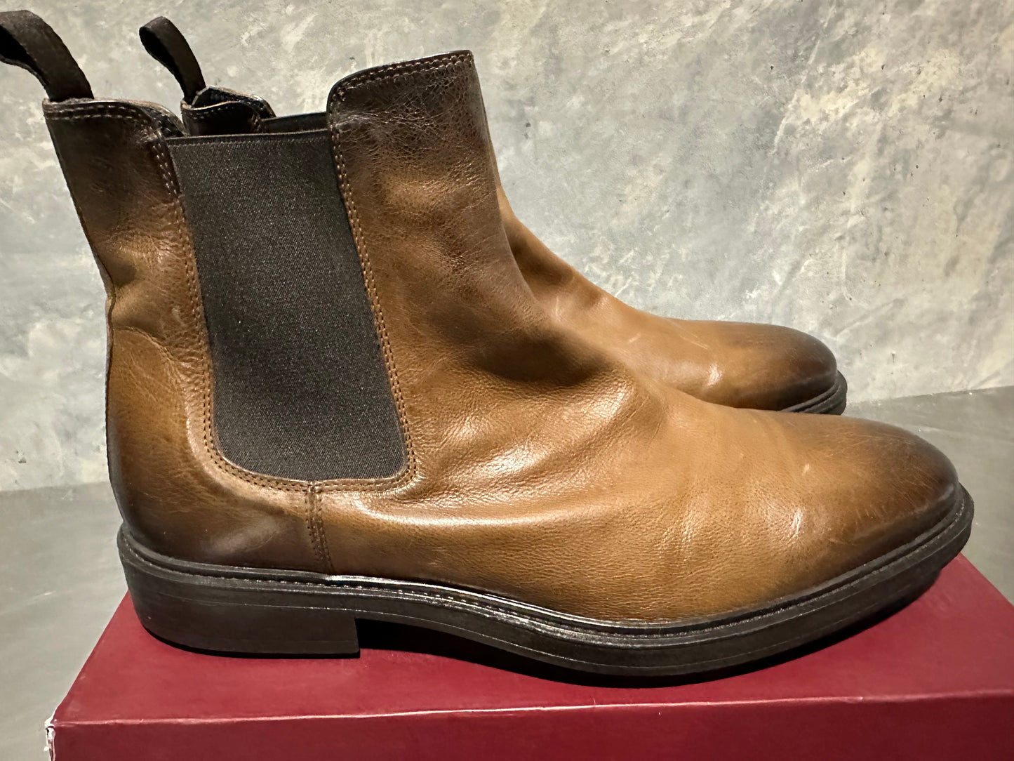 To Boot New York Men's Julius Chelsea Boot In Todi Brandy At Nordstrom Brown Size 12