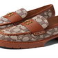 Coach Women's Leah Textured Jacquard Loafer Brown Size 7 B