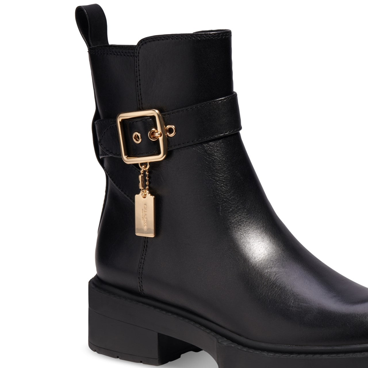 Coach Women's Lacey Leather Bootie Black Size 7