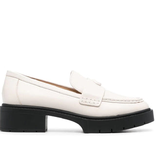 Coach Women's Leah Leather Loafer White Size 8 B