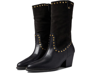 Coach Women's Pheobe Leather Bootie Black Size 8.5M