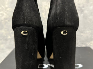 Coach Women's Iona Suede Bootie Black Size 7.5 B