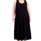 Calvin Klein Women's Textured Cotton Maxi Dress Black Size 2X