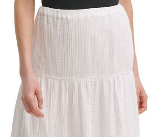 Calvin Klein Women's Midi A Line Skirt White Size Large