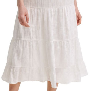 Calvin Klein Women's Midi A Line Skirt White Size Large