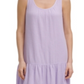 Calvin Klein Women's Solid Gauze Tiered Maxi Dress Purple Size XL