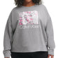 Calvin Klein Women's Logo Graphic Pullover Sweatshirt Gray Size 1X