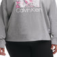 Calvin Klein Women's Logo Graphic Pullover Sweatshirt Gray Size 1X