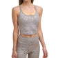 Calvin Klein Women's Performance Printed Strappy Back Tank Top Brown Size Large