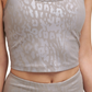 Calvin Klein Women's Performance Printed Strappy Back Tank Top Brown Size Large