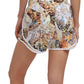 Calvin Klein Women's Printed Shorts Yellow Size Large
