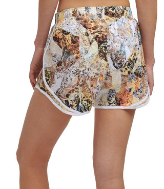 Calvin Klein Women's Printed Shorts Yellow Size Large