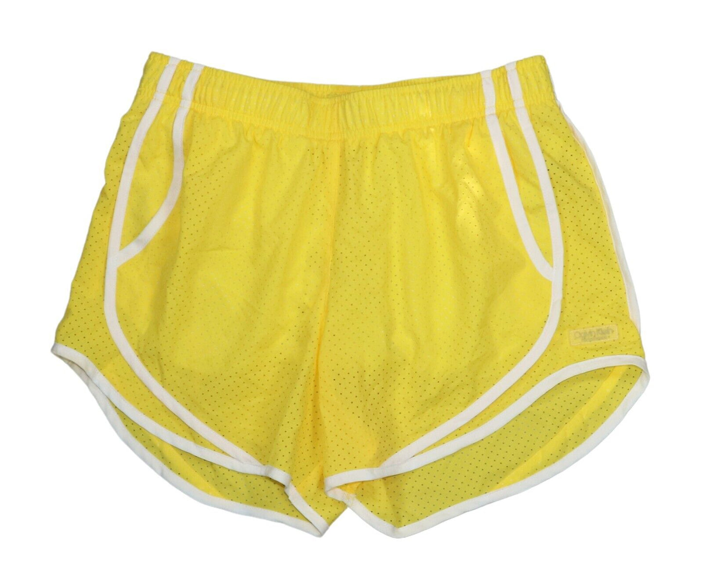 Calvin Klein Women's Perforated Shorts Yellow Size Large