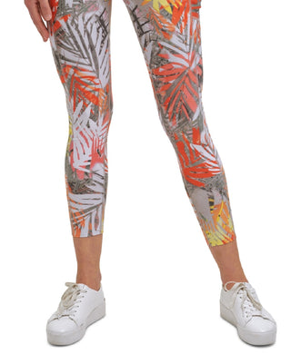 Calvin Klein Women's Performance Printed High Waist Leggings Brown Size Medium