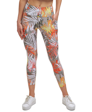Calvin Klein Women's Performance Printed High Waist Leggings Brown Size Medium