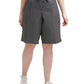 Calvin Klein Women's Cotton Convertible Bermuda Shorts Gray Size 1X
