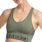 Calvin Klein Women's Mid Impact Sports Bra Green Size X-Small