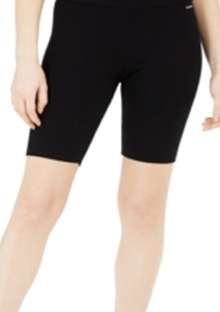 Calvin Klein Women's High Waist Ribbed Bike Shorts Black Size Small