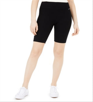 Calvin Klein Women's High Waist Ribbed Bike Shorts Black Size Small