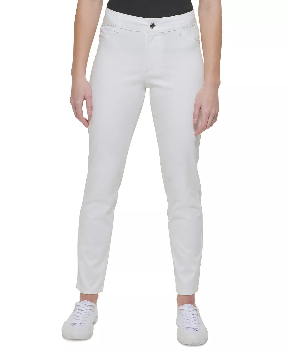 Calvin Klein Women's Stretch Pocketed Skinny Pants White Size 6