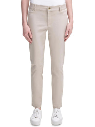 Calvin Klein Women's Stretch Cotton Twill Pants Brown Size 2