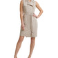 Calvin Klein Women's Moto Sheath Dress Brown Size 14