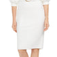 Calvin Klein Women's Balloon Sleeve Belted Sheath Dress White Size 8
