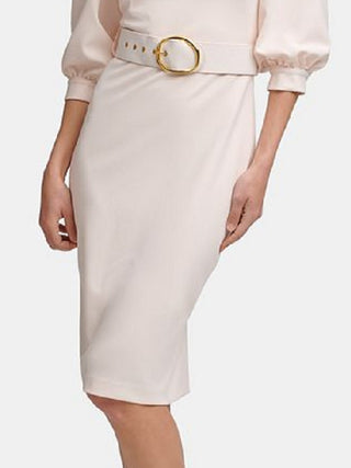 Calvin Klein Women's Balloon Sleeve Belted Sheath Dress Pink Size 4