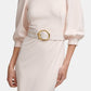 Calvin Klein Women's Balloon Sleeve Belted Sheath Dress Pink Size 16