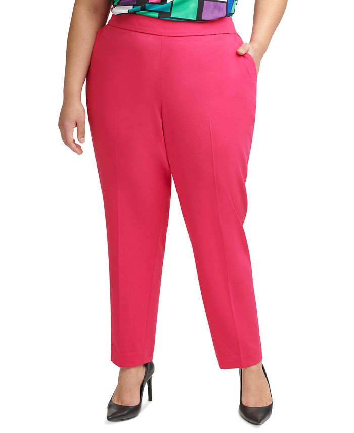 Calvin Klein Women's Slim Leg Pants Pink Size 22W