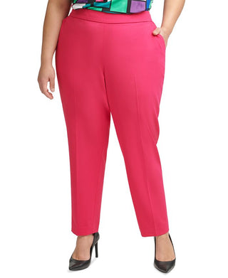 Calvin Klein Women's Slim Leg Pants Pink Size 22W